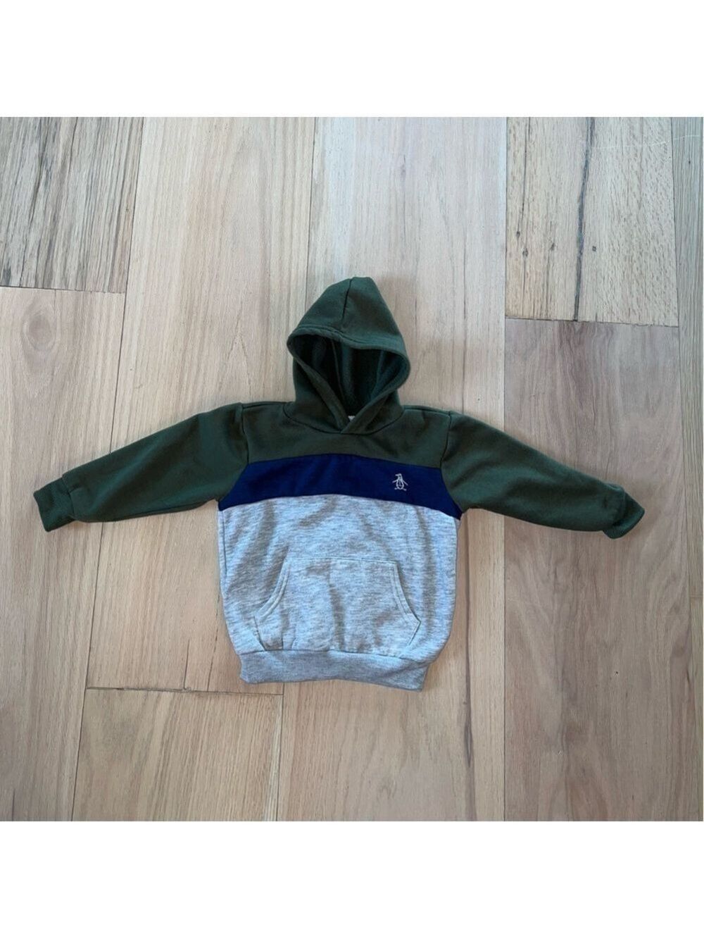 Original Penguin Green And Gray Sweatshirt Hoodie Size 4T